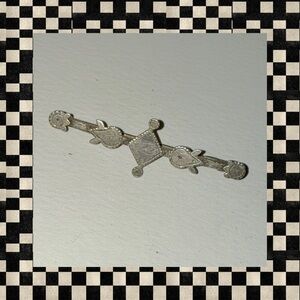 Silver Geometric Brooch